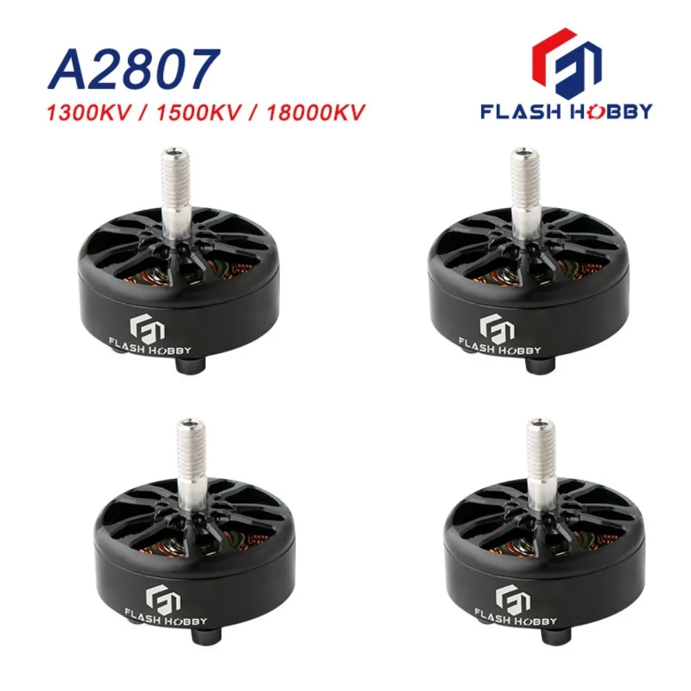 4PCS FLASHHOBBY SHRKE A2807 2807 6S 1300KV Brushless Motor for FPV Freestyle 7inch Long Range LR7 Drone RC Model
