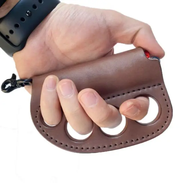 경제적인 가격으로 다용도 사용 가능한 PU 소가죽 야외 캠핑 자기 방어 라이터 보관 가죽 케이스