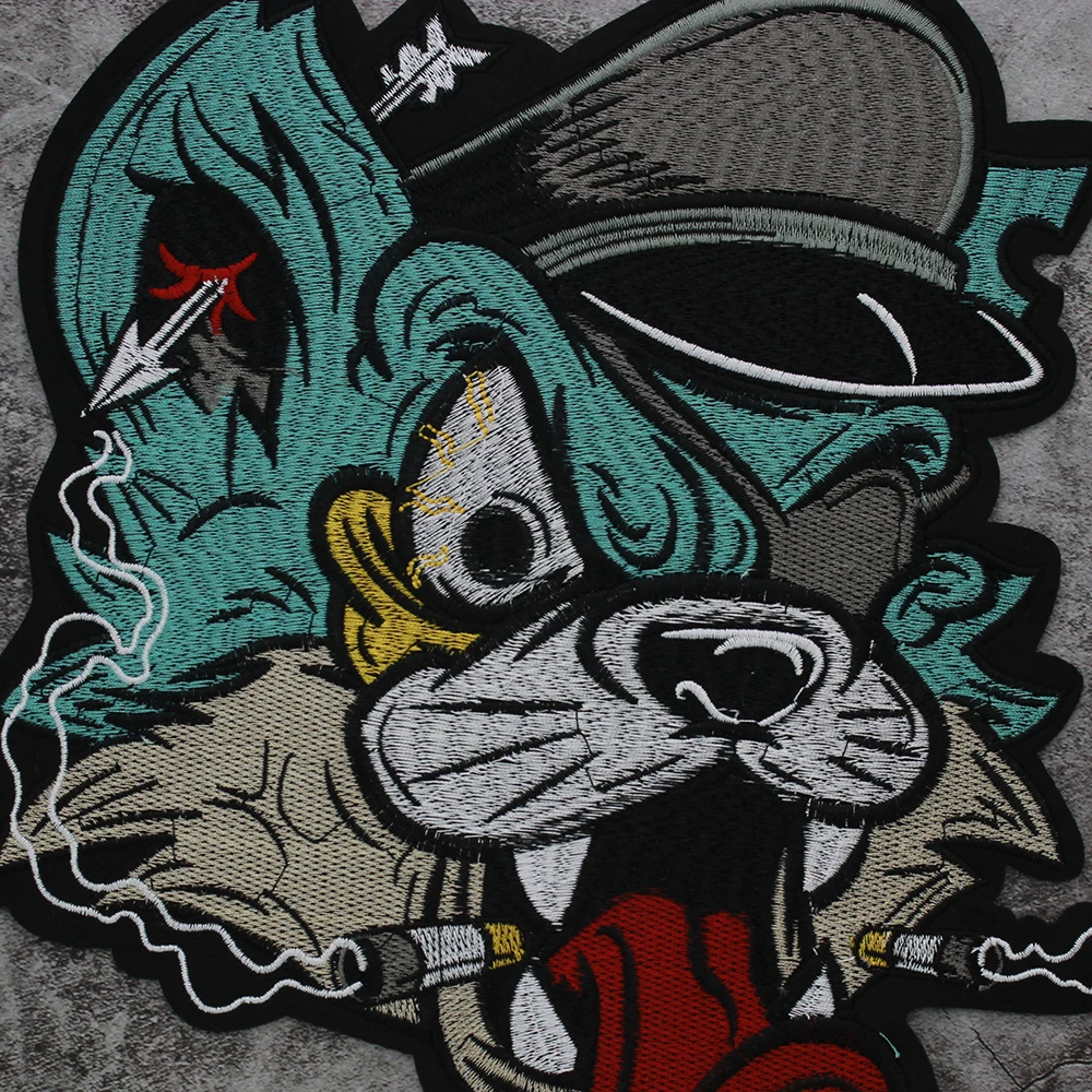 Description Picture 4 of itemEmbroidery Cat and dog Craft Patches Iron on for Clothes Diy Custom Jackets Sewing Cartoon Stickers