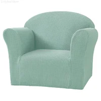 Mini Size Sofa Cover 1 Seat Soft Armchair Couch Cover Solid Color Elastic Stretch Mini Size Settee Slipcover For Children Chair 1
