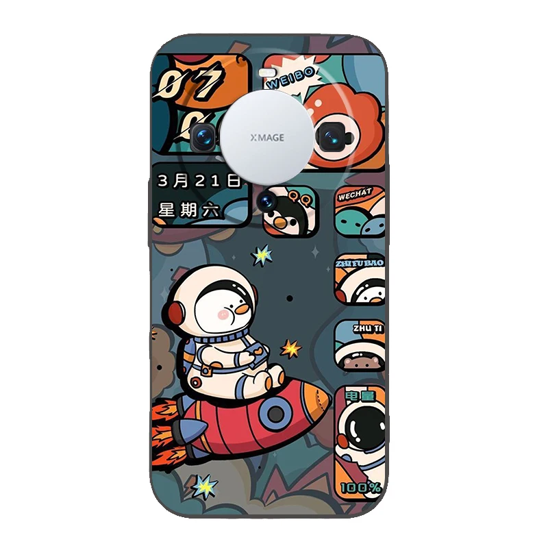 Hello Astronaut Silicone Phone Case Cover - Stylish Protective Shell with Space Theme Design