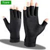 Copper Arthritis Compression Gloves Rheumatoid Arthritis Pain Relief Swelling Fingerless Glove for Computer Typing Joint Support 1