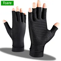 Copper Arthritis Compression Gloves Rheumatoid Arthritis Pain Relief Swelling Fingerless Glove for Computer Typing Joint Support 1