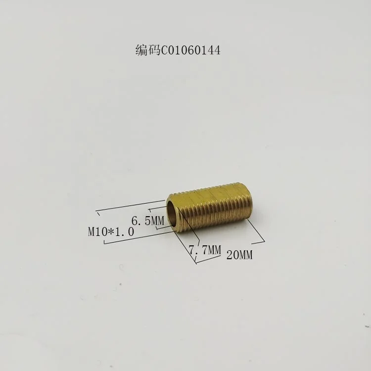 Description Picture 2 of itemFull Brass Tooth Tube M10 Adapter Lamp Tooth Hollow Tube Fine Tooth Connecting Rod Full Thread Connection Lighting Accessories