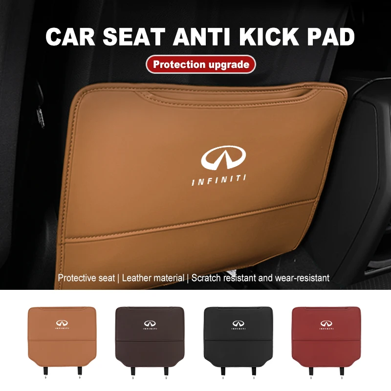 Кожаный Автомобильный коврик для защиты спинки сиденья, защитный коврик, аксессуары для Infiniti QX50, QX30, QX60, G25, JX35, FX35, FX37, FX50, EX35, EX25, EX37