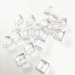 Vibrant Multicolor Crystal Dice Set - 50 Piece Collection (Transparent)