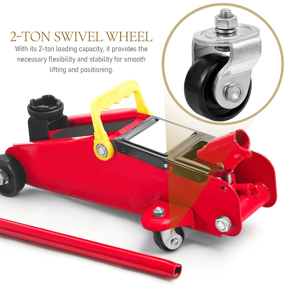 2pcs Floor Jack Caster Wheels Replacement Floor Jack Wheels Metal Jack Wheel for 2 Ton Jack 5
