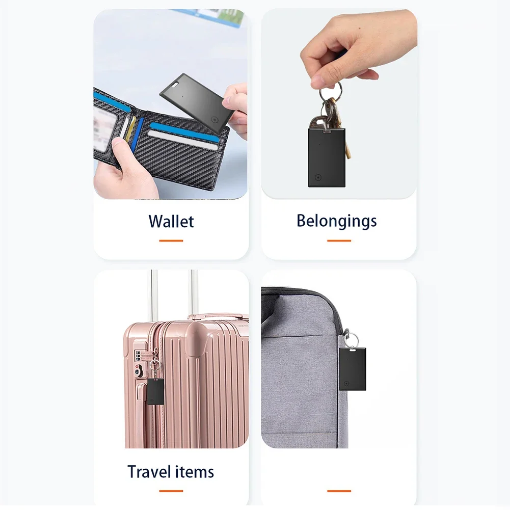 Thin GPS Item Finder Bluetooth-Compatible Work with Apple Find My GPS Locator Wallet Phone Finder for Luggage Tag Purse Passport