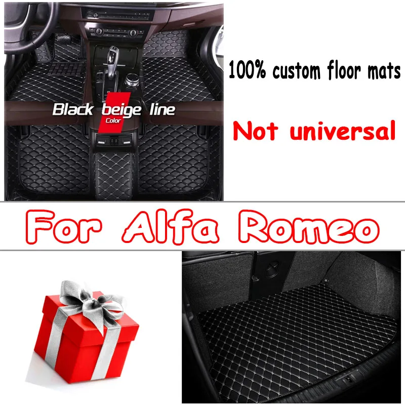 

Car floor mats for Alfa Romeo Stelvio 2017 2018 2019 2020 Custom auto foot Pads automobile carpet cover