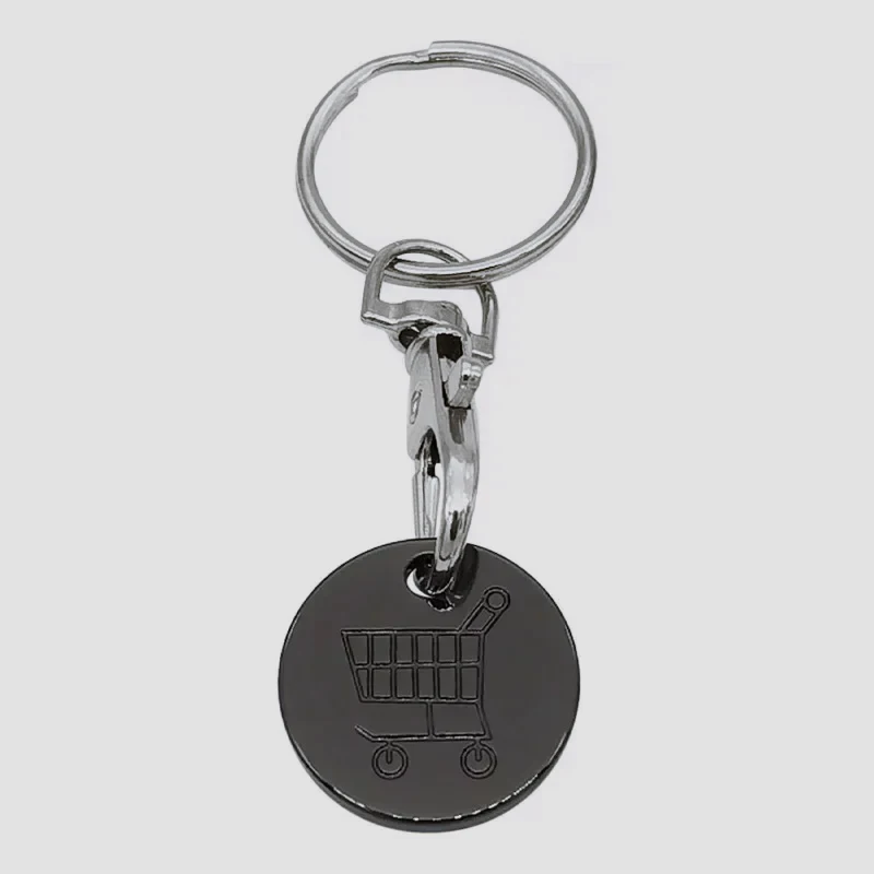 Phone Keychain Shopping Trolley Remover Key Ring Token Chip with Carabiner Hook Portable Durable Universal Supermarket