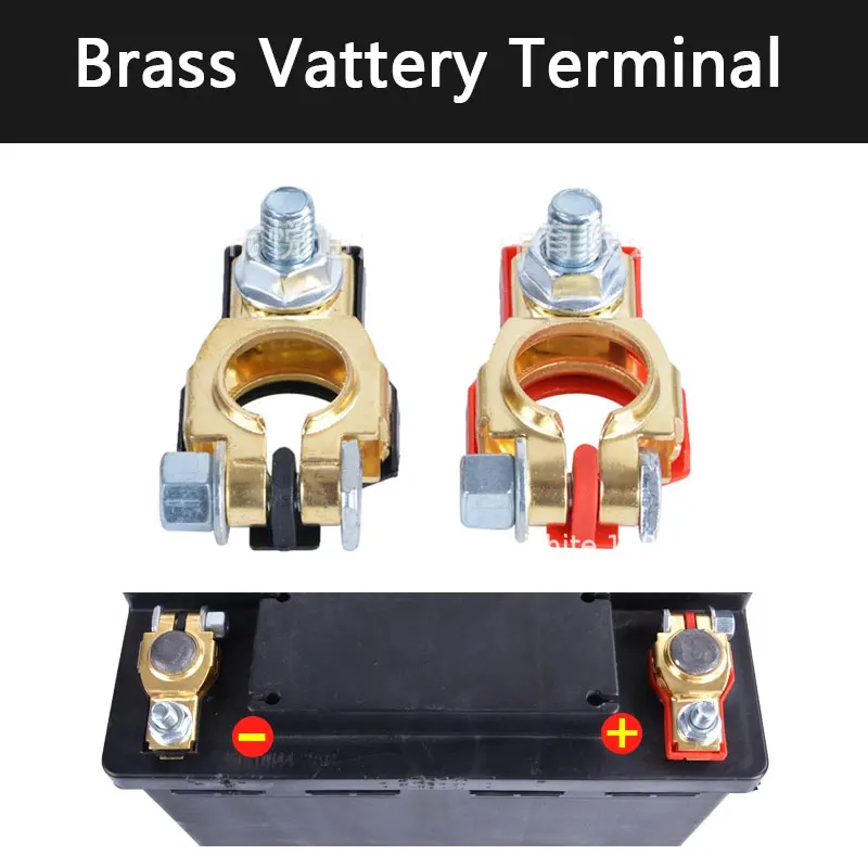 24V 12V Car Battery Terminal Brass Zinc Alloy Power Lug Posts Quick Release Battery Top Clip Connectors 1 -/2 -/4-Way Junction battery terminal connectors battery connectors electrical connectors plug connectors