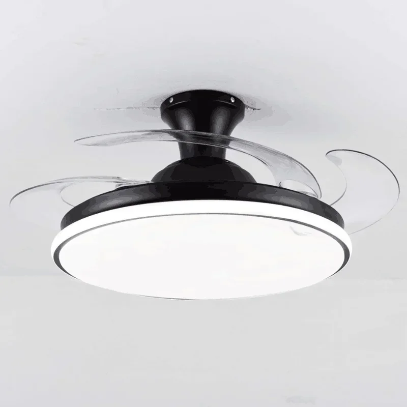 Fan Light Ceiling Home Smart Living Room Lamp with Remote Control Invisible fan Led Chandelier 110V 220V DC Motor Fans Lighting