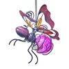 5PCS Solar-Powered Hanging Metal Ladybug Light  Garden Decor  Lady Sculpture with Bouncy Springs Summer Outdoor Art Decorations 6