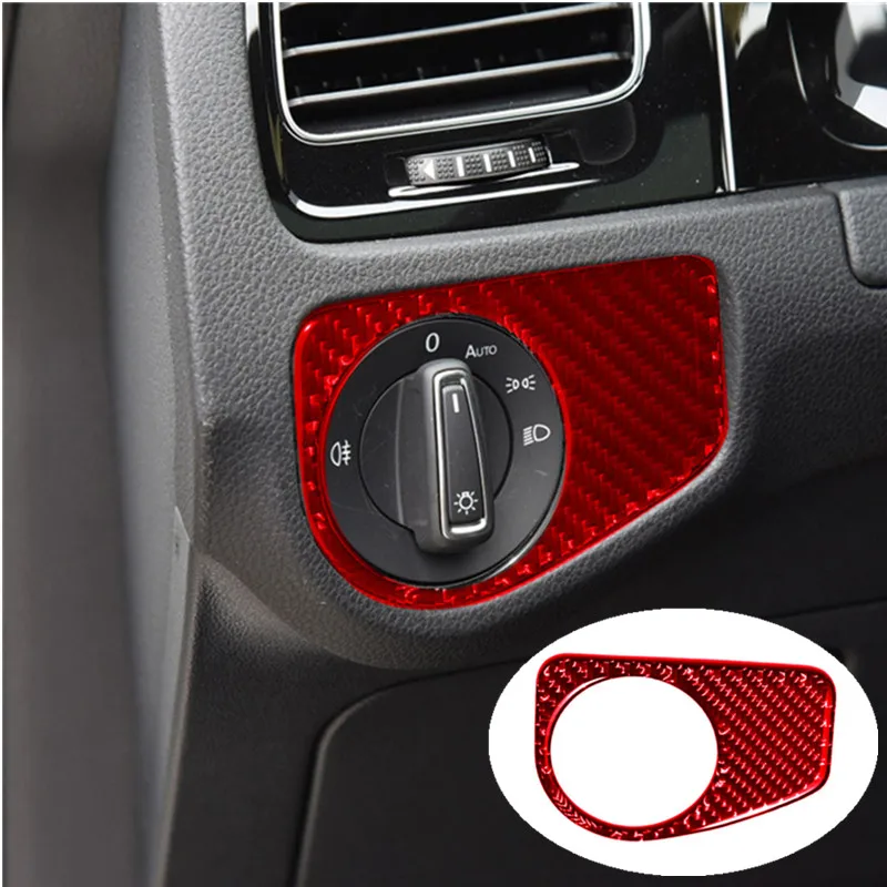 Autocollants Intérieur Sport Rouge En Fiber De Carbone Protection  Autocollants Fibra Décalcomanies Auto Voiture Style Pour VW Volkswagen Golf  7 MK7 GTI Accessoires 230C Du 27,6 €