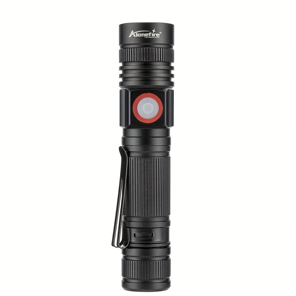 고출력 T6 LED 손전등, USB 충전 18650 배터리, 야외 하이킹, 캠핑, 사냥, 낚시, 휴대용 순찰 토치, 10W 줌
