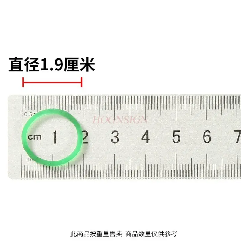50g/배럴 고무줄, 고탄성, 내구성이 뛰어난 녹색 소가죽 밴드, 내열성 원형 고무링, 일회용 가죽