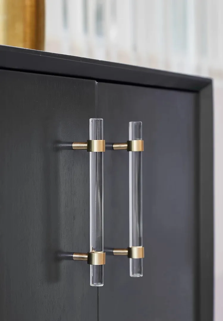 clear furniture handle acrylic brass wardrobe cupboard handle