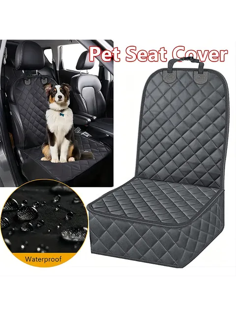 Dog Car Seat Cover 2 Pack, Waterproof Front Seat Car Cover for Cars, Trucks, and Suvs, Pet Front Cover for Cars 3