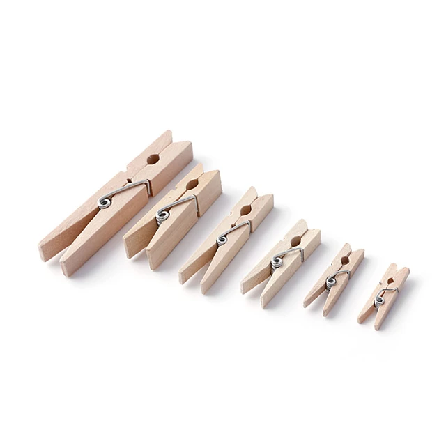 Wooden Clothes Photo Paper Peg Clothespin  Clothes Photo Clips Wood Peg -  100 Pcs - Aliexpress