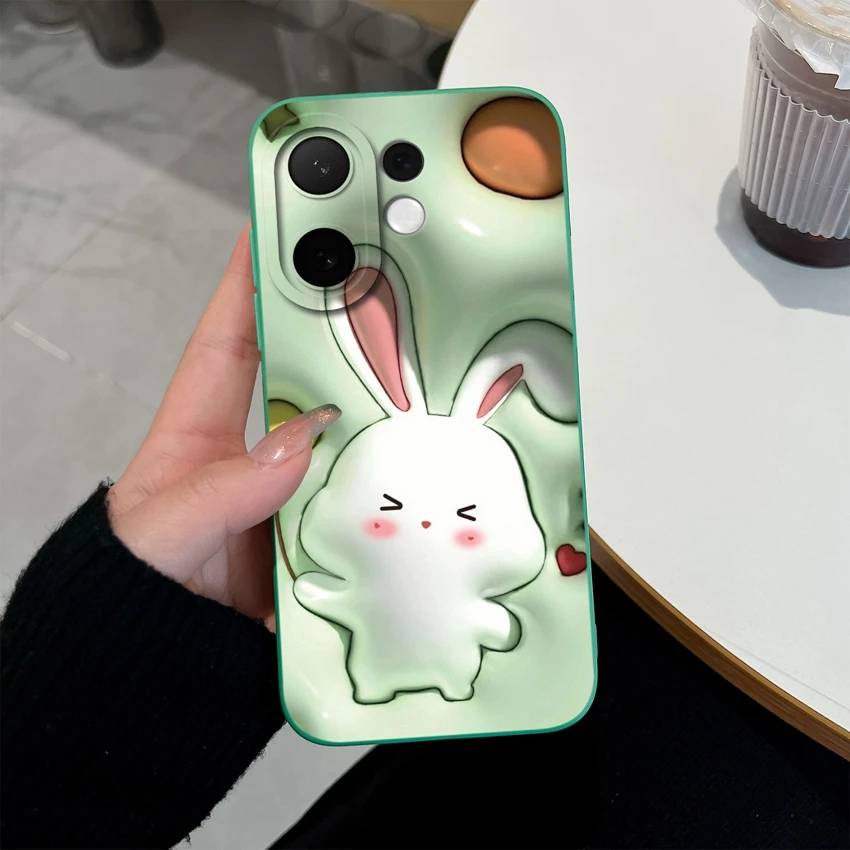 Beautiful Clouds Pattern Liquid Silicone Soft Back Phone Case - Anti-Slip Bumper