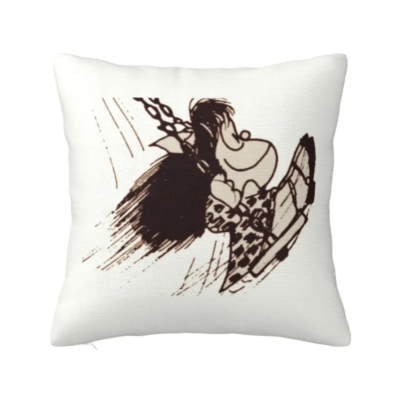 

Nordic Laptop Skins Sleeves Mafalda Sofa Cushion Cover Soft Quino Cartoon Manga Pillow Case