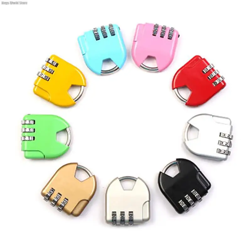 

Новый цветной мини-замок с паролем на колесиках, стандартный замок с паролем для студенческого общежития, кабинета, замок с паролем на молнии для рюкзака, 1 шт.