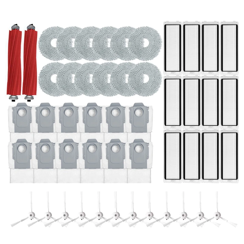

Сменные детали для робота-пылесоса Roborock Q Revo, роликовая боковая щетка, фильтр НЕРА, тряпка, мешок для пыли
