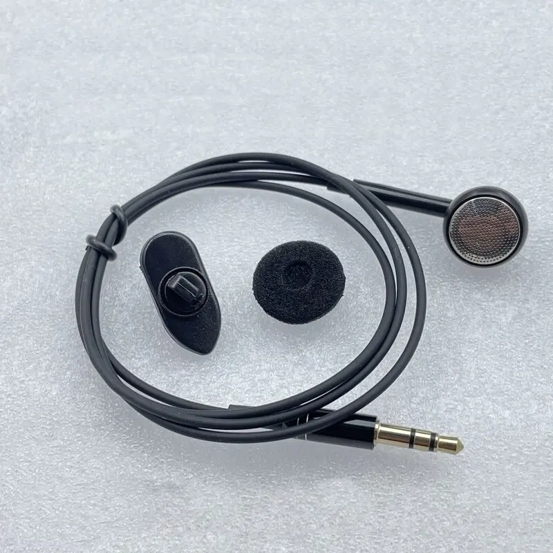 3.5mm High End Single Side Mono Earphone  Mono Wired Headset For Mobile Phone Mp3 Radio Bluetooth Audio Receiver Short Line 2