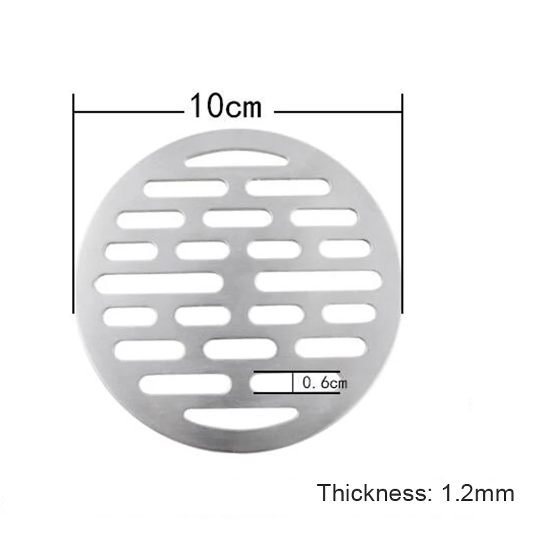 Floor Drain Covers Anti-clogging Bathroom Stainless Steel Round Floor Drain Cover Plate 10/11.2/11.7/12CM 1Pcs floor drain filter shower drain cover floor drain