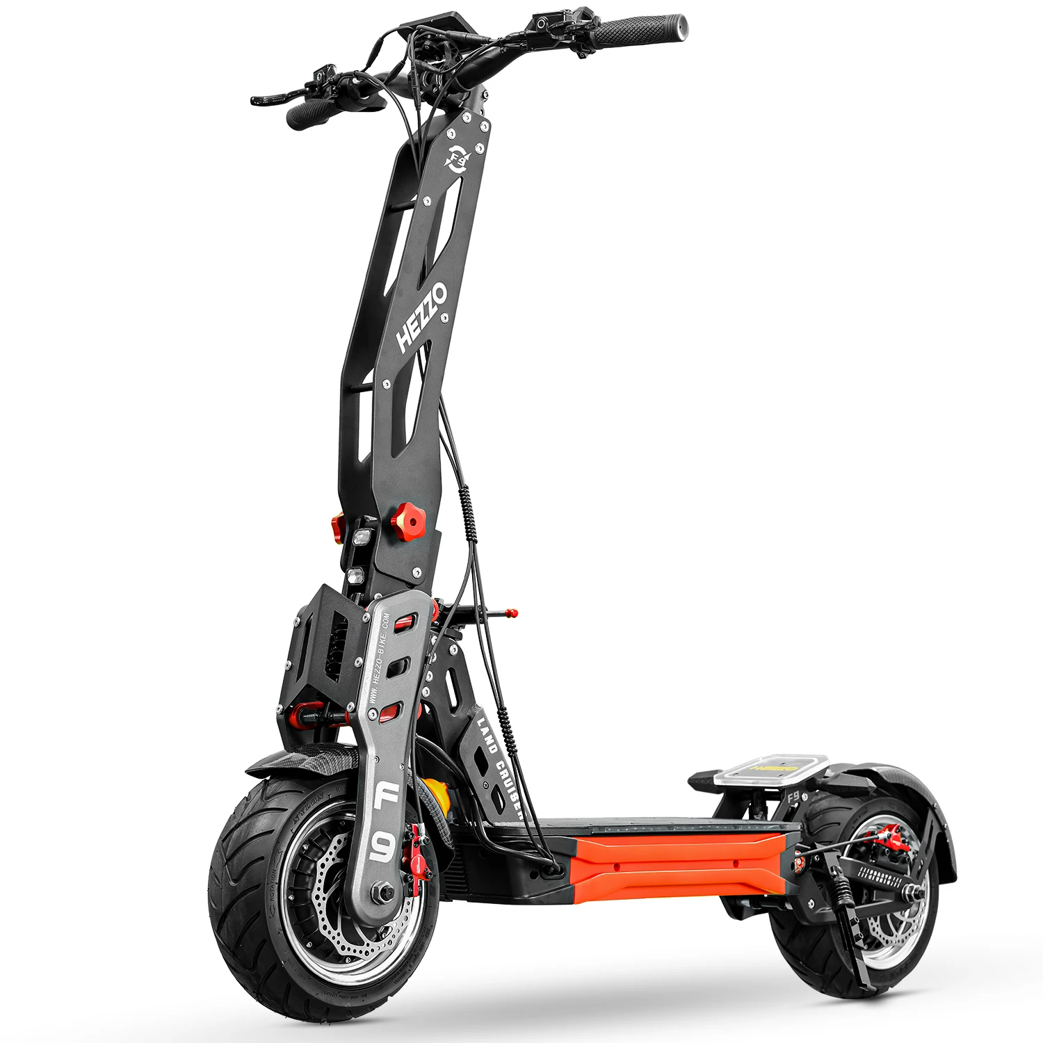 HEZZO-Electric Scooter with Dual Motors, 60V, 8000W, 40Ah, Lithium NFC, 12 "Off-Road Fat Tires, Racing Escooter, EUUS Warehouse,