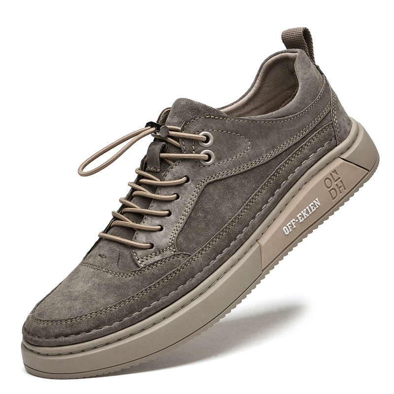 Men Shoes Genuine Leather Loafers Breathable Autumn lace up comfortable Casual Shoes Outdoor Men Sneakers