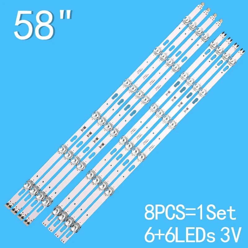 LED backlight suitable for Samsung UN58TU7100 UN58TU7000 UE58TU7100UE58TU7000 UN58TU7020 BN96-50458A BN96-50459A UN58TU6900UN58T