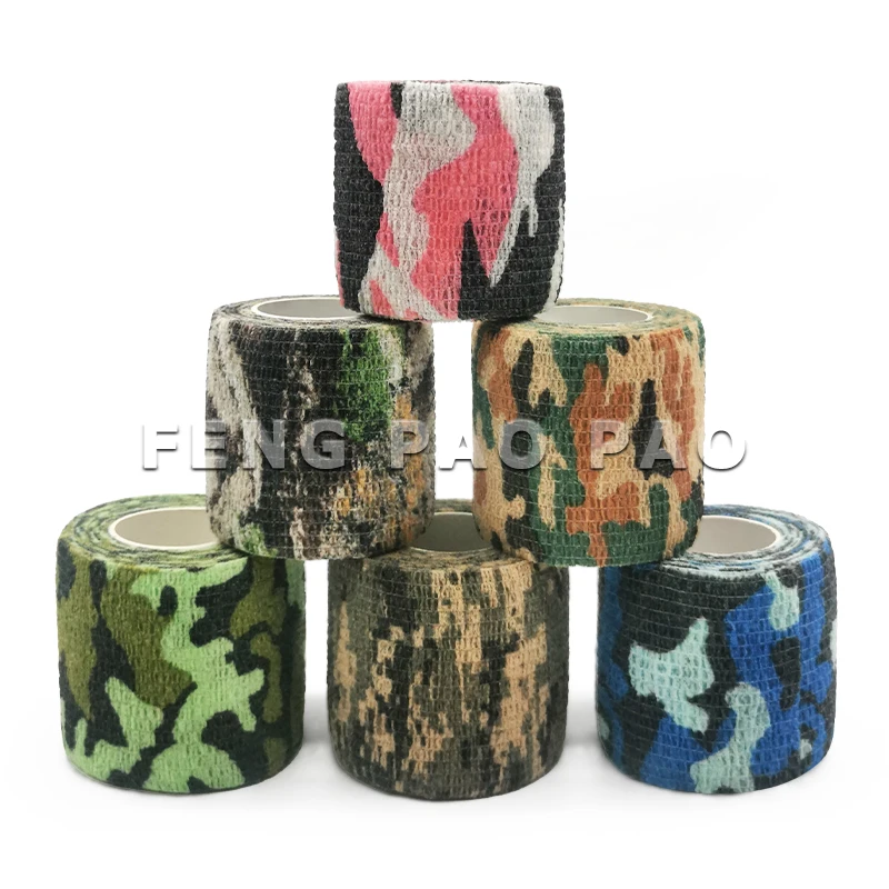 5cmx4.5m Hunting Non-woven Camouflage Tapes Outdoor Shooting Blind Wrap Camo Stealth Tape Waterproof Durable Hunting Accessories