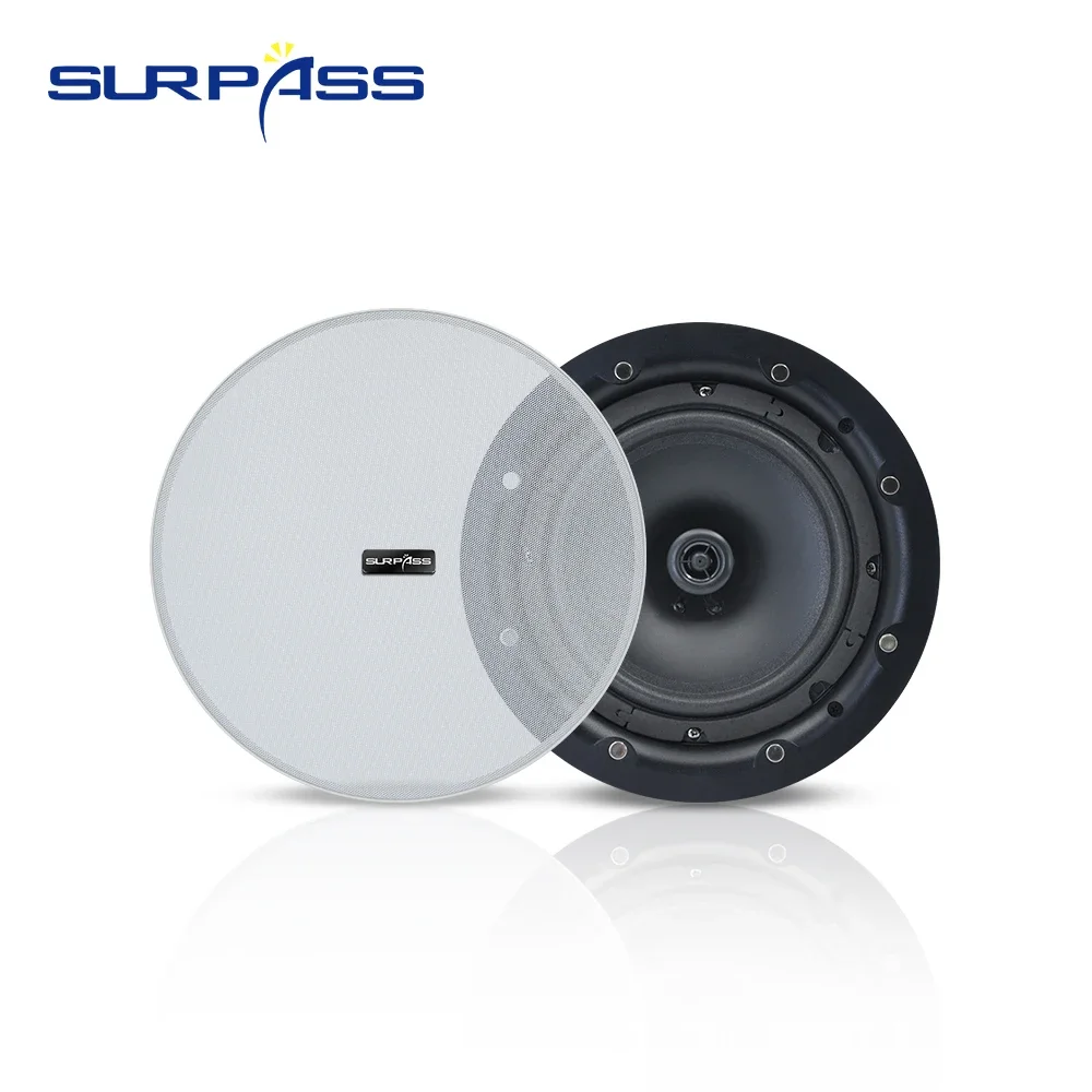 Home 8inch 40W Ceiling Speaker High-end in Wall Ceiling Speaker Coaxial Recessed Home Audio System for Living Room Theater Hotel