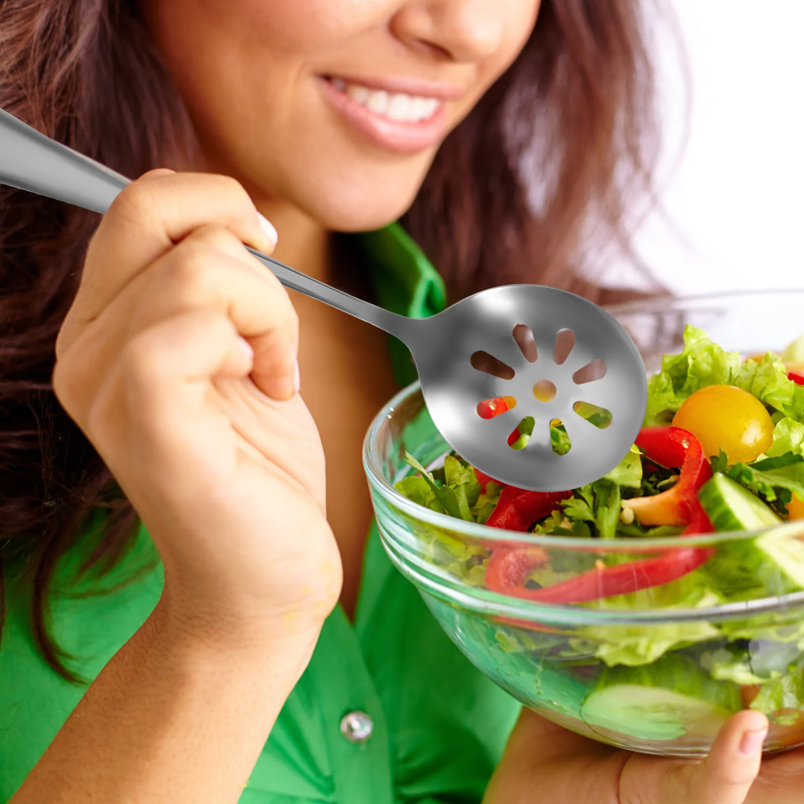 

3 Pcs Colander Dinner Slotted Spoons Coffee Accessories Daily Use Serving Kitchen Stainless Steel Home Accessory Silverware