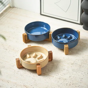 Ceramic Pet Bowl Slow Feeder 1
