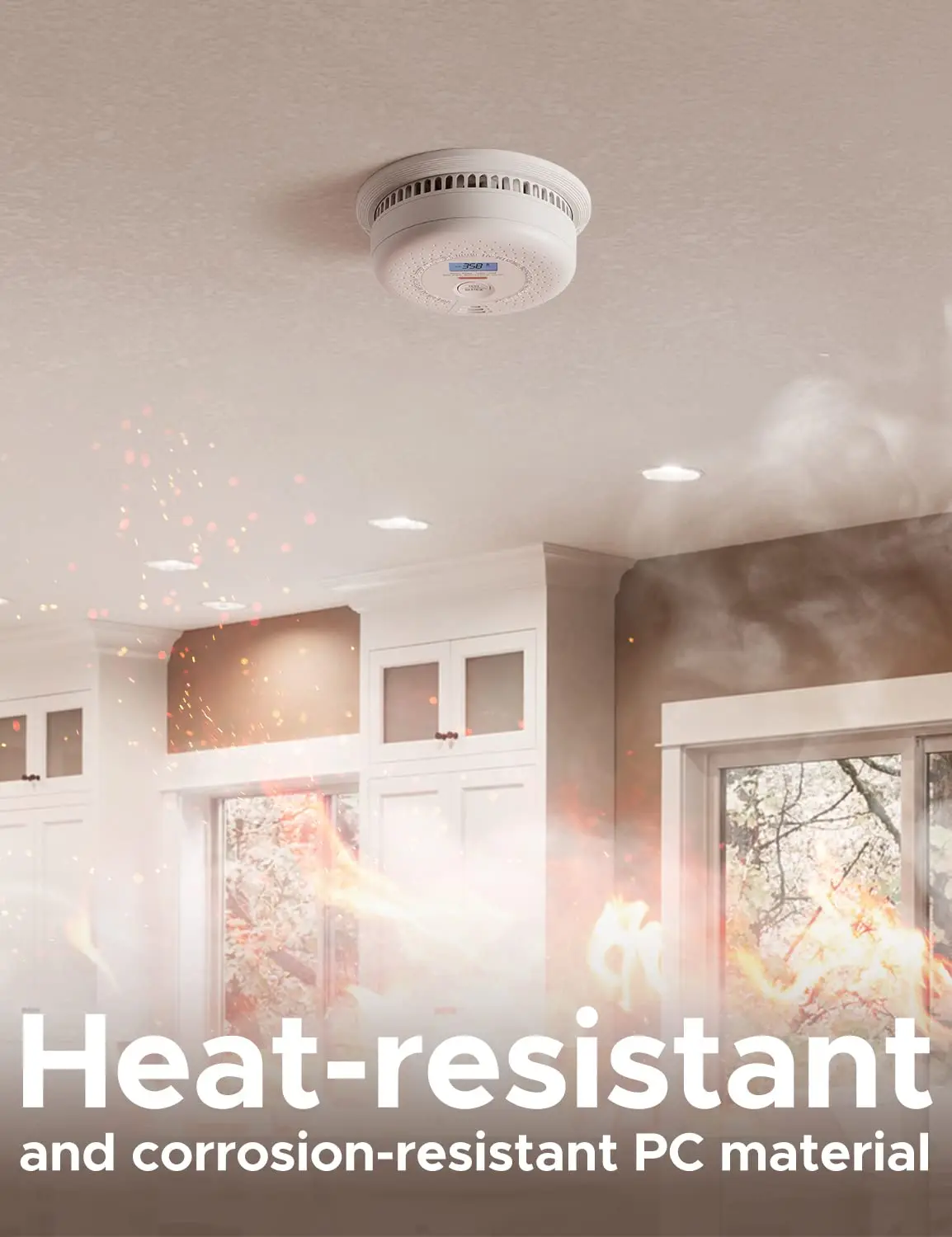 Wireless Interconnected Combination Smoke and Carbon Monoxide Detector