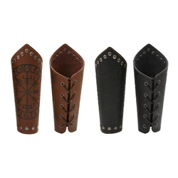 Adults Faux Leathers Arm Guards Medieval Belt Leathers Lace Up Bracers One Size Leathers Armband