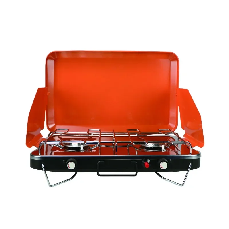 GasStoveOutdoorTouristBurnerStrongFire2Burner2000WEnergyEfficientMultiFuelGas