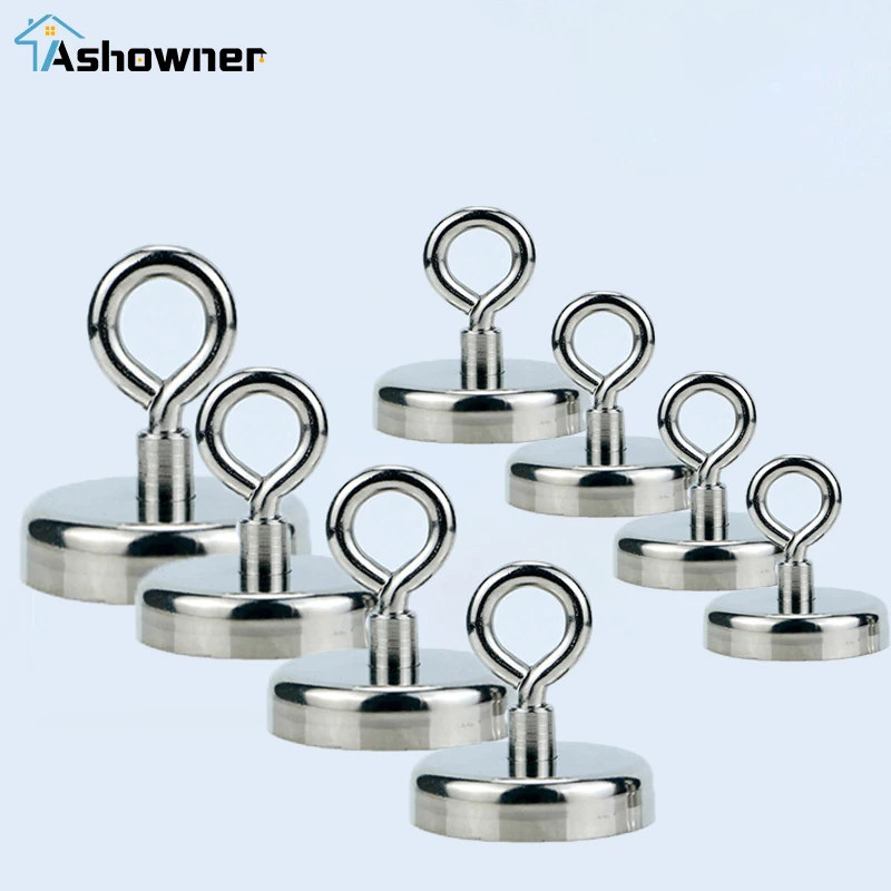 1PC Super Strong Neodymium Magnet Pot Fishing Salvage Magnets Round Powerful Magnetic Hook Sea Searcher | Обустройство дома