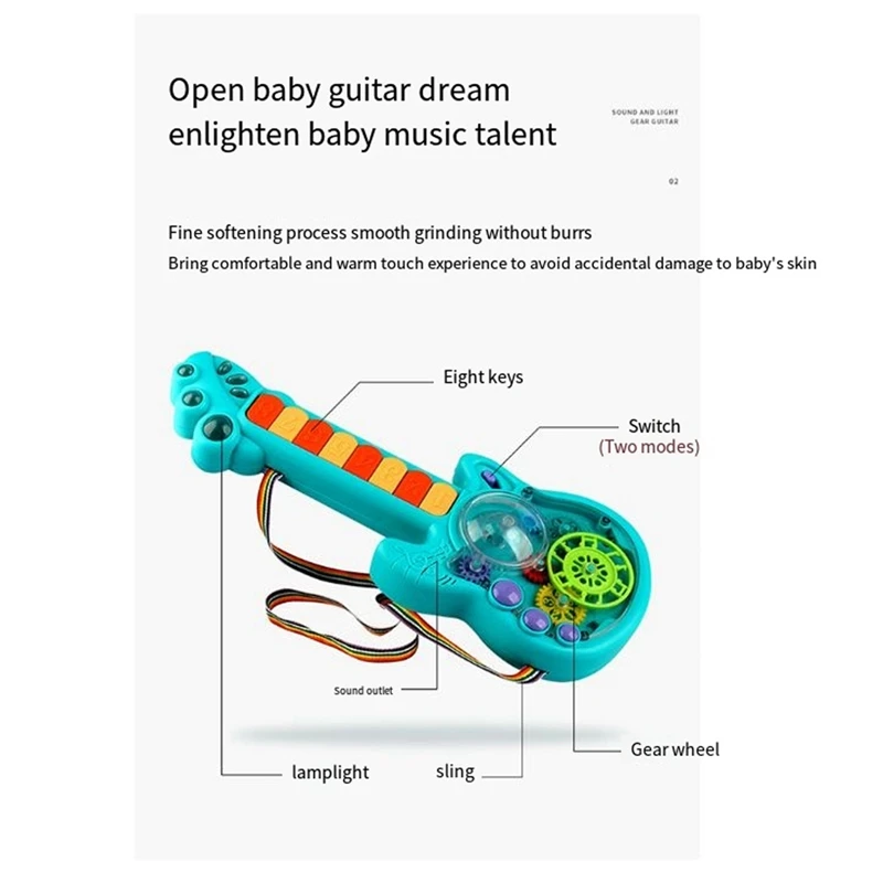 New-Musical Guitar For Toddlers, Musical Guitar With Flashing Lights And Sounds, Violin Played By Babies And Toddlers