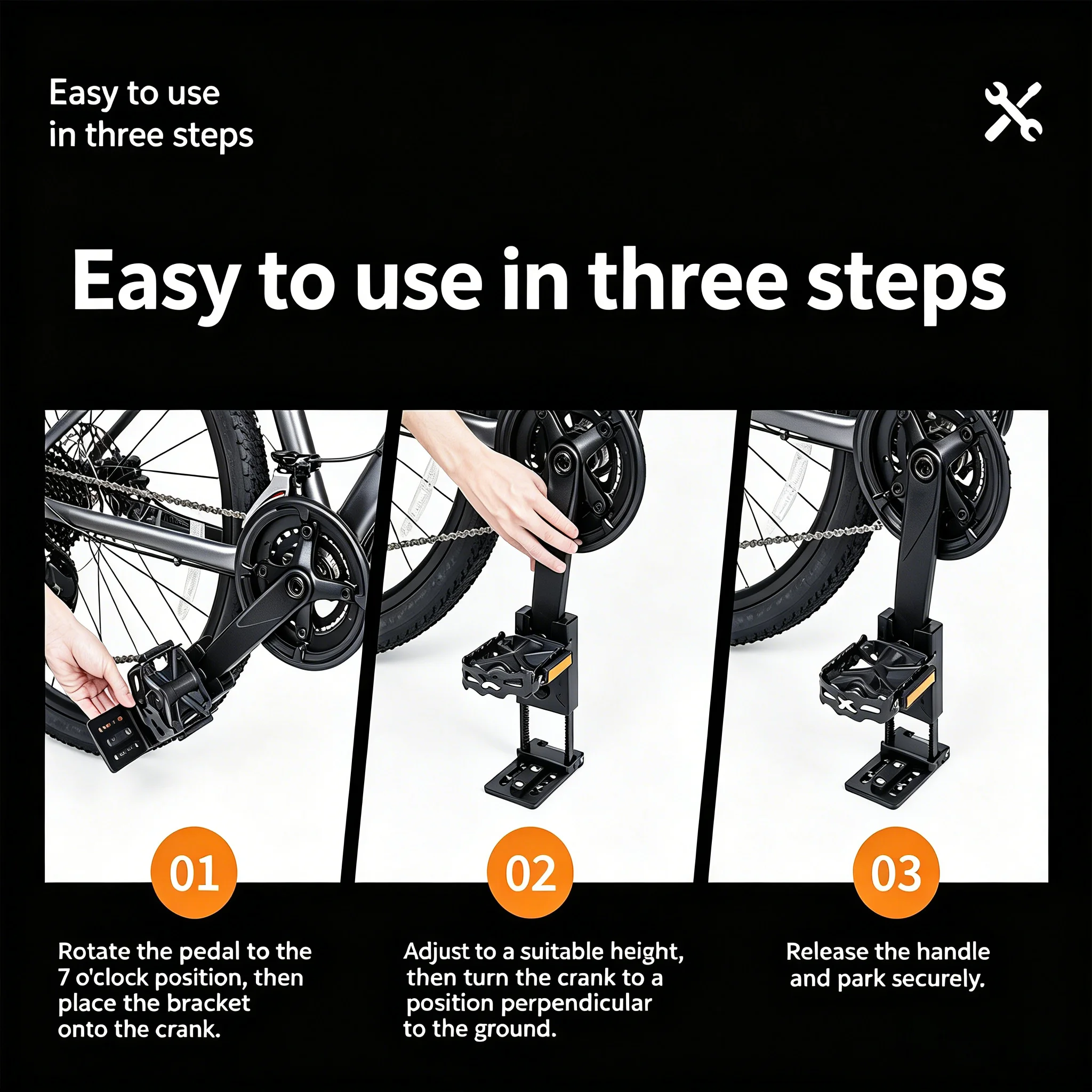 Adjustable Foldable Bicycle Kickstand and Support Holder