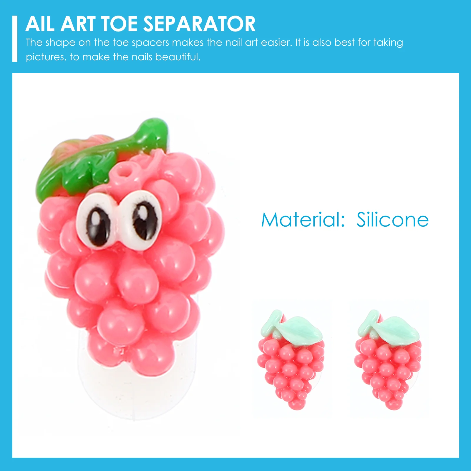 24 Pcs Splitter Nail Toe Separator Toddler Gel Polish Silica Separators for Cute