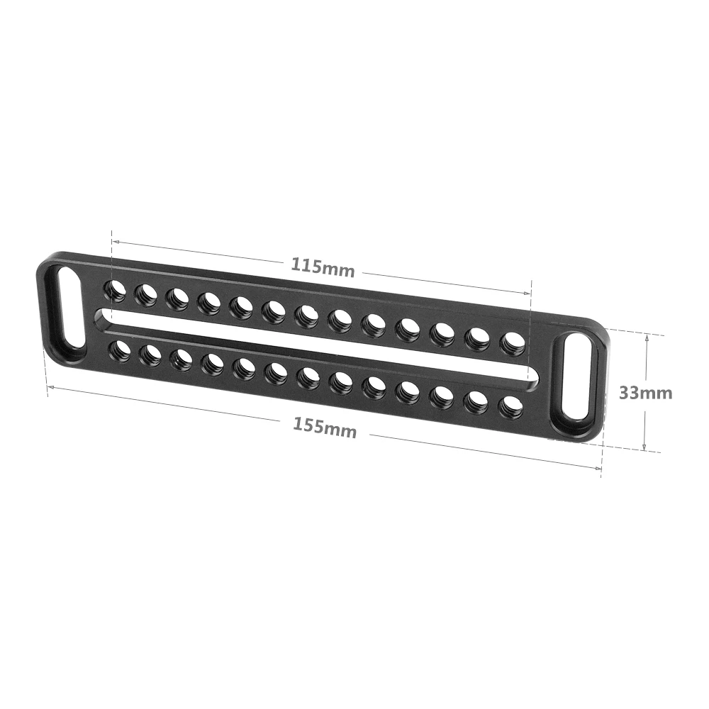 HDRIG Long Cheese Plate 1/4"-20 Mounting Platform for DSLR Camera Cage Kit DIY Configuration Photography Accessories (Universal