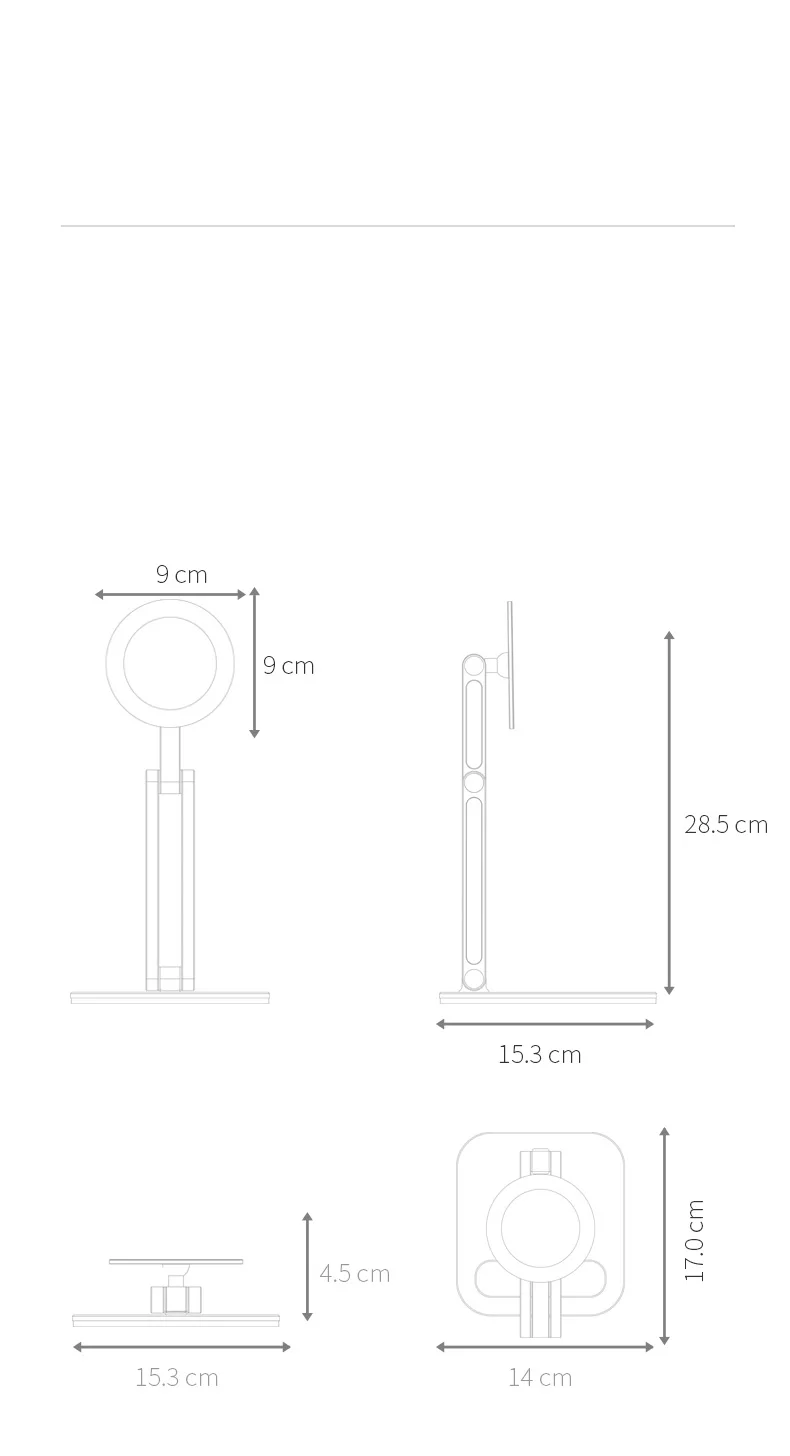Foldable and adjustable aluminium stand