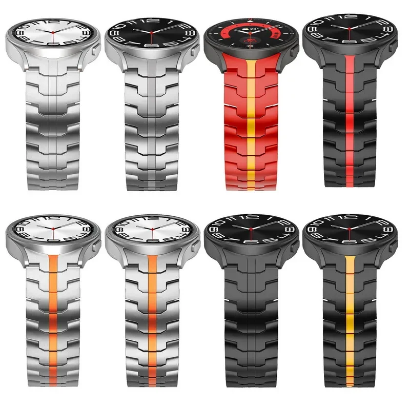 Metal Strap for Samsung Galaxy Watch 4/5/6 44mm 40mm 5 Pro Band Stainless Steel Bracelet Watch 4/6 Classic 46mm 47mm Belt Correa