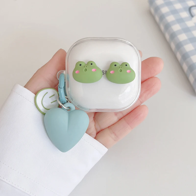 For OPPO Enco W31 / W51 Case Cute bear / cartoon animal Cover silicone Transparent Earphone Cover with Keychain