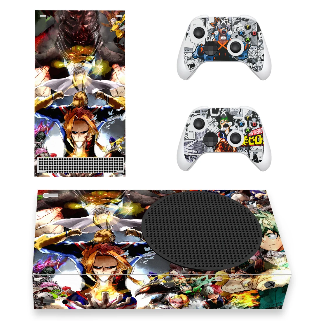Xbox 시리즈 S 콘솔용 데칼 커버 및 컨트롤러 2 개, XSS 스킨 비닐, My Hero Academia 스킨 스티커