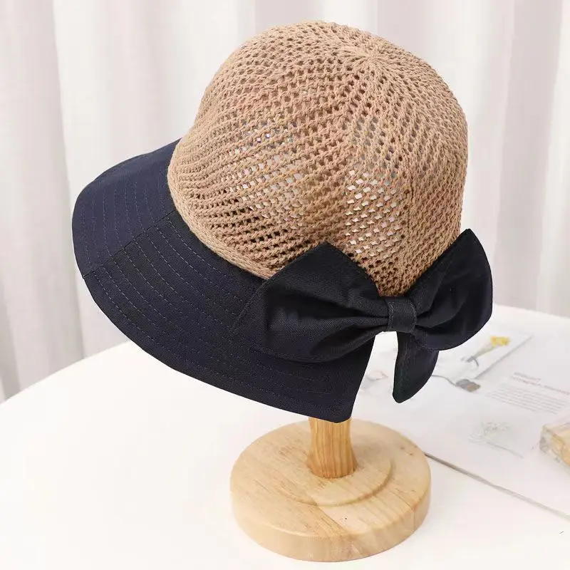 Foldable Wide Brim Floppy Girls Straw Hat Sun Hat Beach Women Summer Hat UV Protect Travel Cap Lady Cap Female Bucket Hat_voghion.com