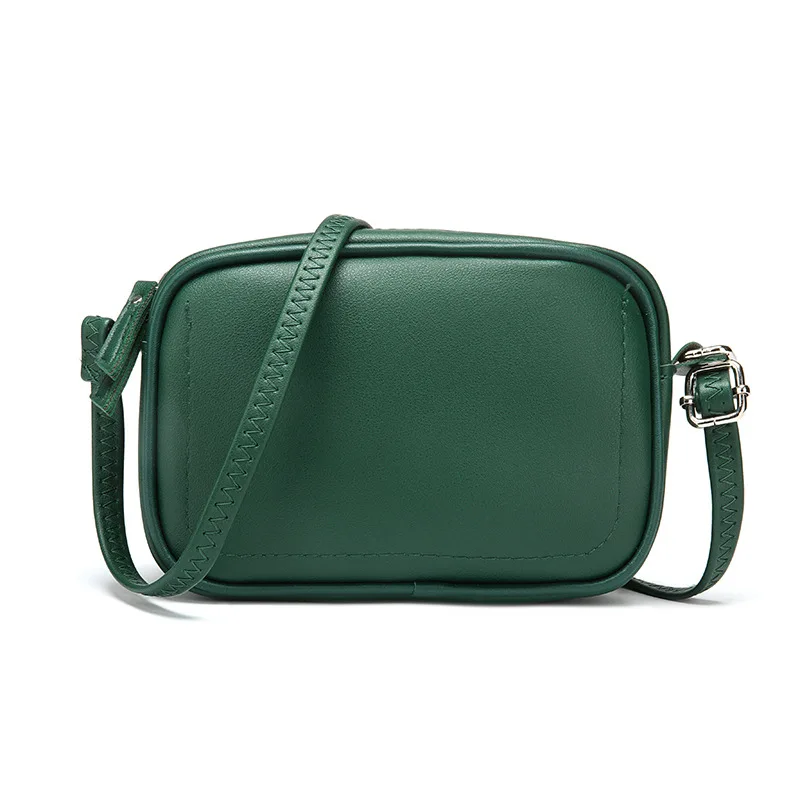 Women's Shoulder Bags Simple Zipper Designer High Quality Leather Messenger Bags Handbags Solid Color Females Crossbody Bag